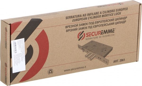 Дверний замок вхідний Securemme 2061UCR60XX під циліндр хром