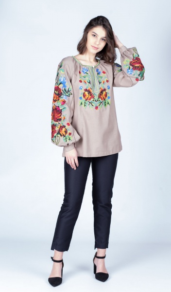 Блуза Эдельвика 218-21/00 бежевый р. XS 