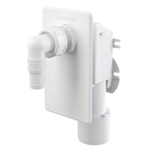 Сифон для стиральной машины Alca Plast под штукатурку белый