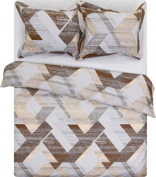 Комплект постільної білизни Artex 2 сірий із принтом La Nuit (без простирадла) 