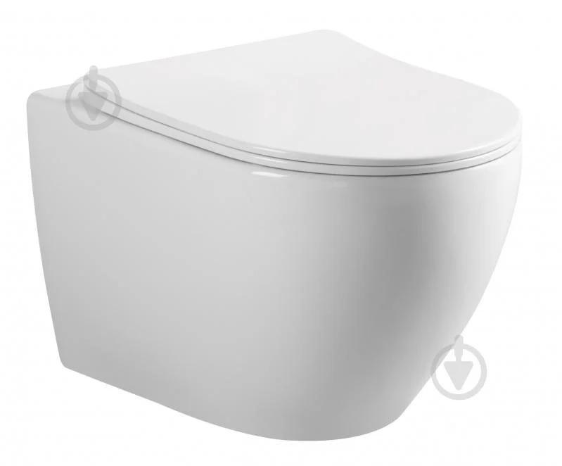 Унітаз підвісний Rapal Lund Rimless з сидінням Duroplast Soft-Close SLIM 51х36.5х36.5