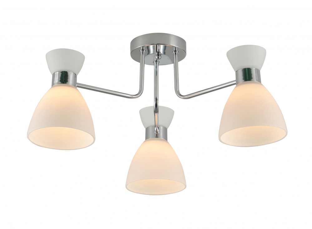 Люстра Sensio Gavr 3x40 Вт E27 бело-серебряный LS-07303/3WS-E2740W