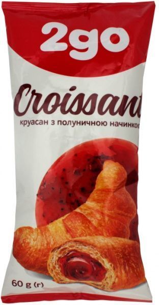 Круасан Любляна з полуничною начинкою 60 г (2go) 