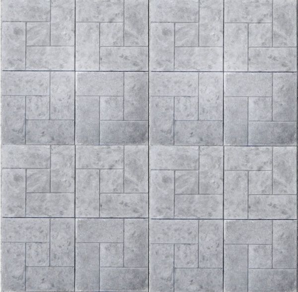 Тротуарная плитка Гранплит Паркет серая 300х300х30