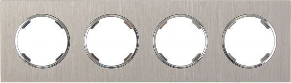 Рамка четырехместная HausMark Bela матовый хром SNG-FRM.RD20G4-MC