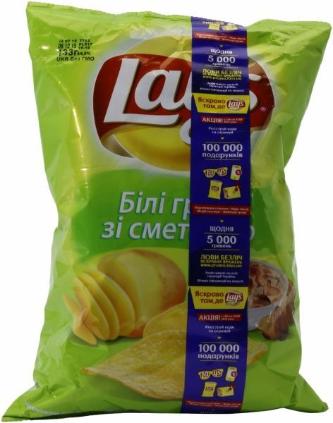 Чипси Lays Білі гриби зі сметаною 133 г