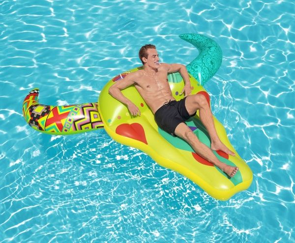 Матрац надувний Bestway Череп бика 239х257 см різнокольоровий