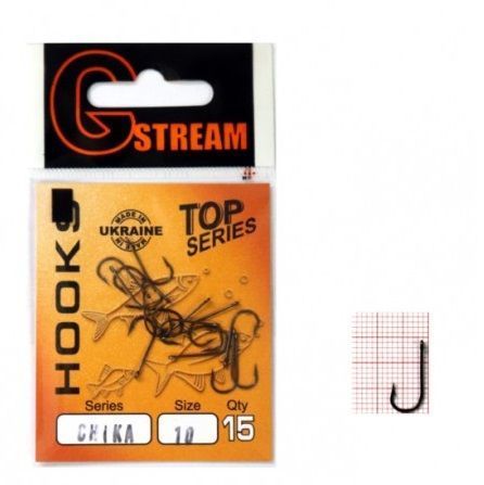 Гачок GStream black nickel №12 15 шт. Сhika