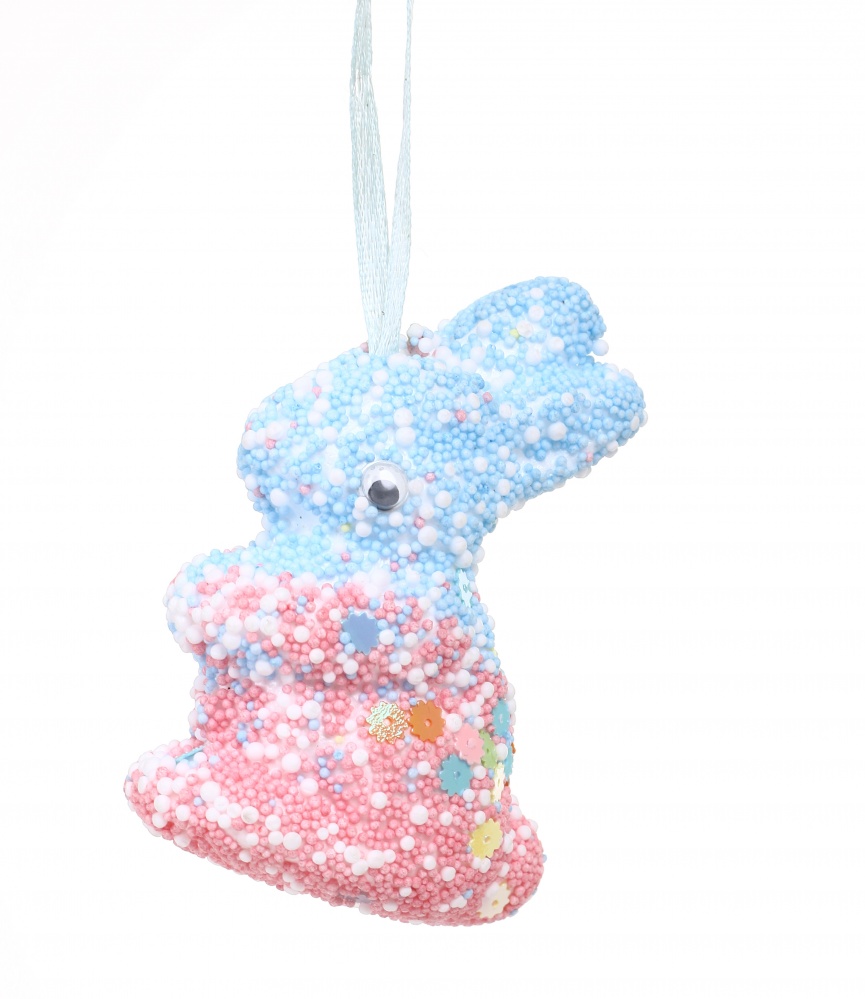 Декоративная подвеска Зайчонок 6 см CX18-037 в ассортименте