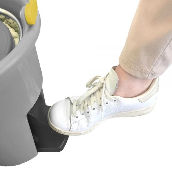 Комплект швабра и ведро с механическим отжимом для пола Apex Espresso Inox Plus 