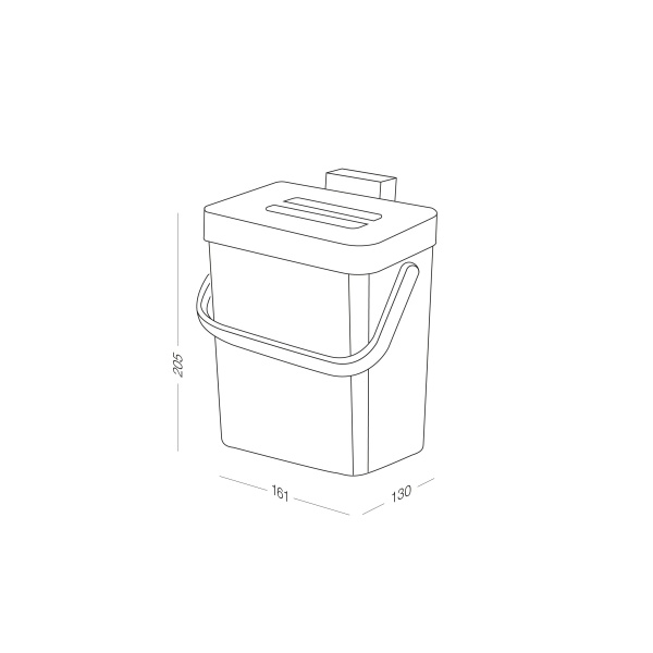 Ведро для мусора MVM BIN-11 3 л антрацит (BIN-11 3L ANTHRACITE)