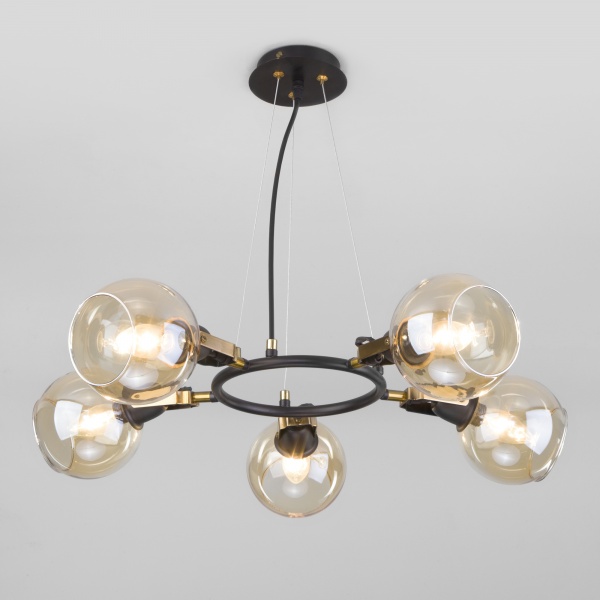 Люстра потолочная Strotskis Mateo 5x60 Вт E14 бронза/черный 70119/5 (чорний) 