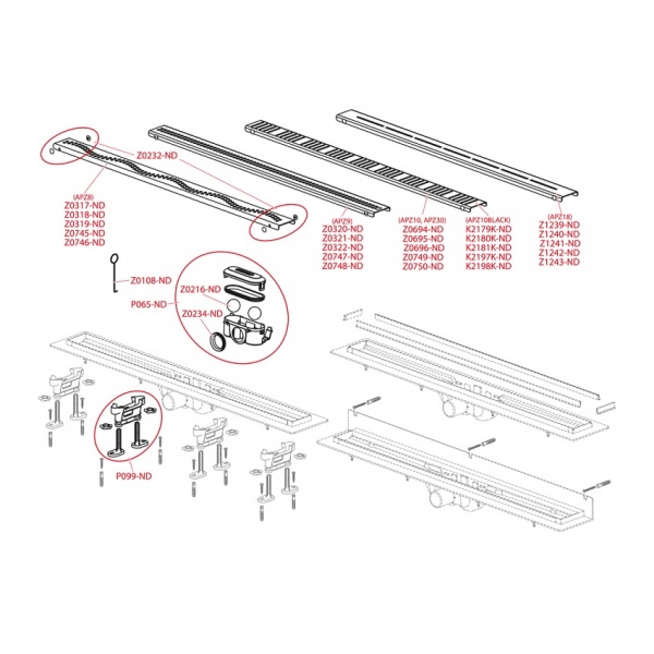 Трап горизонтальний Alca Plast APZ10- 750