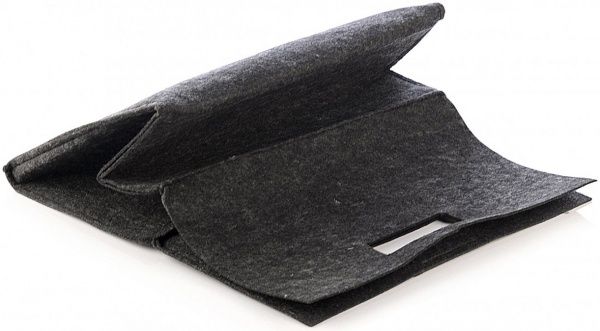 Кошик текстильний на липучці сірий 250x360x200 мм