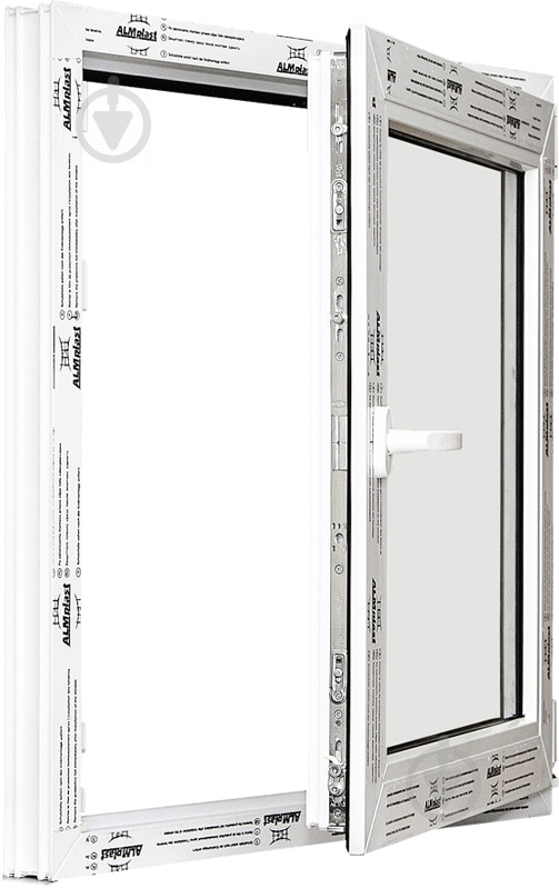 Окно поворотное ALMplast 60 500x500 мм правое