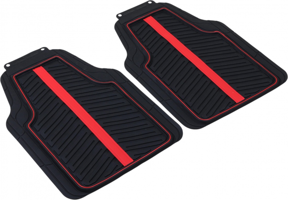 Килимки автомобільні Auto Assistance передні AA24101FR 2 шт. чорний/червоний універсальні