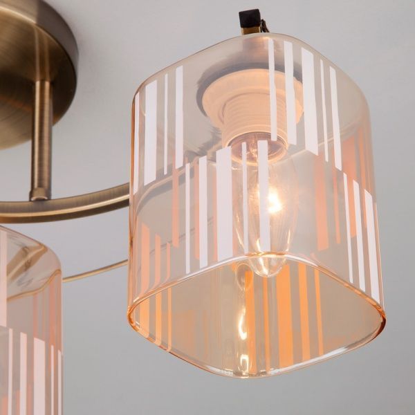 Люстра потолочная Strotskis Susan 30124/3 3x60 Вт E27 античная бронза 