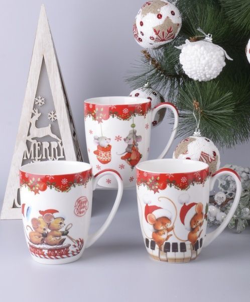 Чашка Новорічні мишенята 400 мл 985-049 Lefard