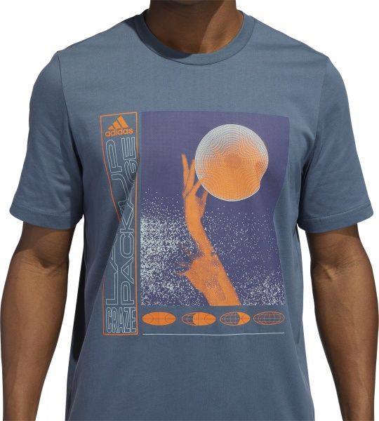 Футболка Adidas LAYUP CRAZE TEE GE4488 S голубой