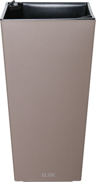 Горшок пластиковый Plastkon ELISE матовый квадратный 52,2л коричневый 