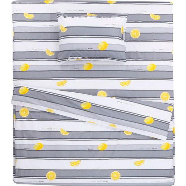 Комплект постільної білизни Lemon gray 1,5 сірий UP! (Underprice) 
