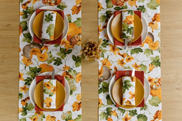 Серветки столові Прованс Happy Fall 35x45 см білий із принтом 