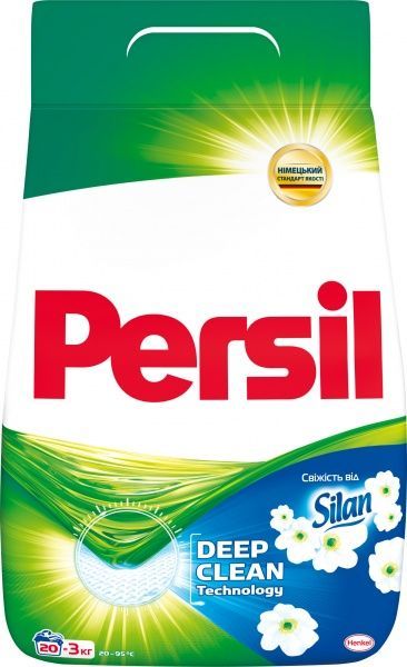 Пральний порошок для машинного та ручного прання Persil Cвіжість від Silan 3 кг