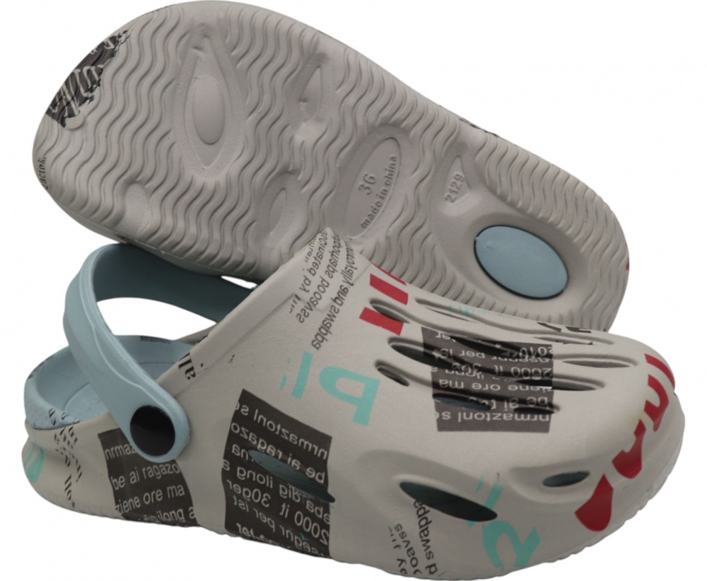 Сабо для мальчиков HW р.37 серый (HS-2437)