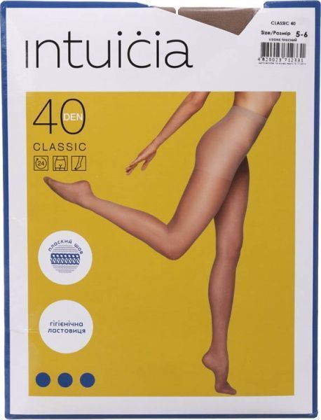 Колготки женские Интуиция Класcика 40 den р. 5-6 телесный 