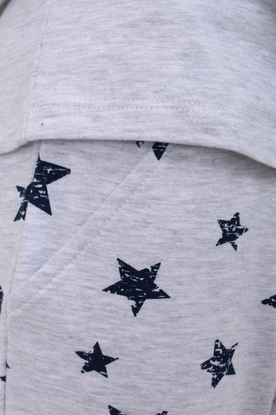 Костюм домашній жіночий Flis clothes Нічна зірочка 2 р. XL чорний із сірим 