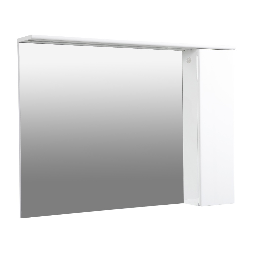 Зеркало со шкафчиком Aqua Rodos LEO 100 белый глянец