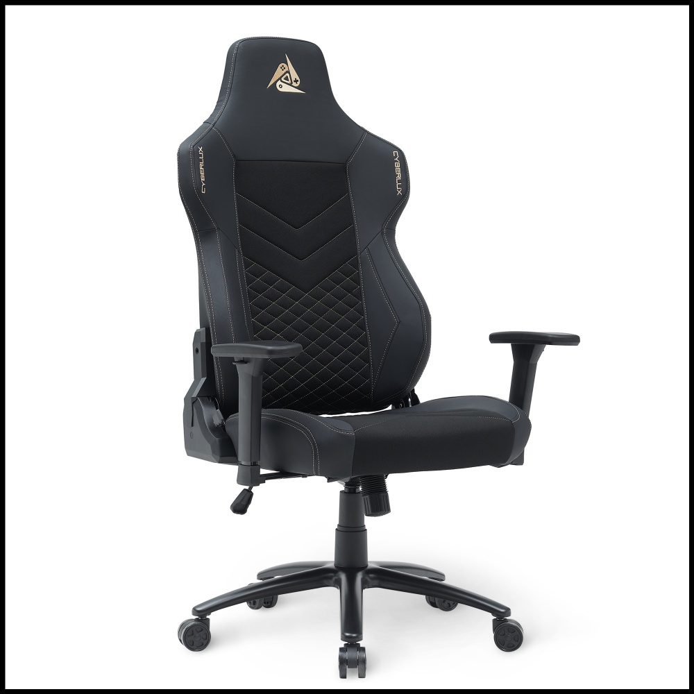 Кресло игровое Cyberlux Poseidon Black GM-415 B черный/золотой