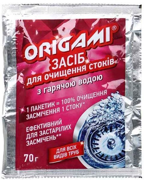Средство для очистки стоков Origami с горячей водой 70 г 