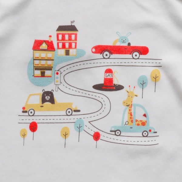 Боди детское Minikin Машинка р.86 молочный 206003 