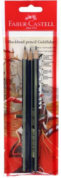 Набор карандашей чернографитных HB Goldfaber 3 шт. 18516 Faber-Castell