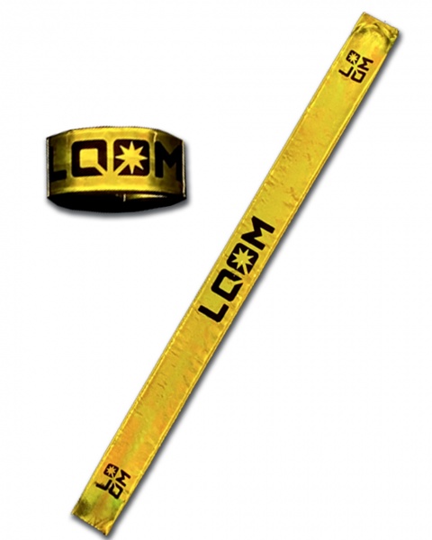 Браслет светоотражающий LOOM Slap с бархатной подкладкой 3x34 см LM-0016-yellow желтый