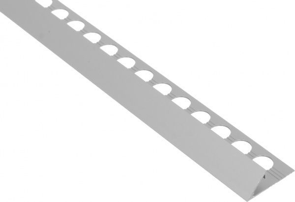 Кутник для плитки Braz Line зовнішній алюміній 12 мм 2,7м срібло