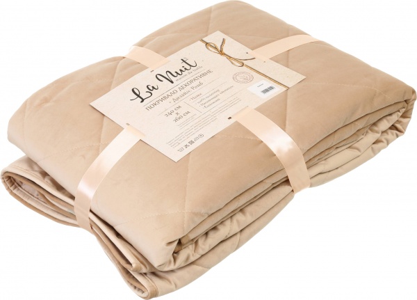 Покривало Velour-2 ромб 240x260 см La Nuit бежевий 