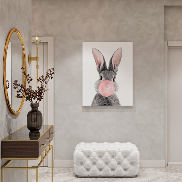 Картина на холсте Зайка с жевачкой 50x70 см WS Holst 14082210 