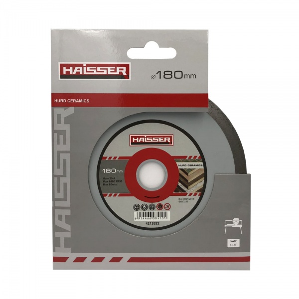 Диск алмазний відрізний Haisser Hurd ceramics 4212622 180x1,8x25,4 108450