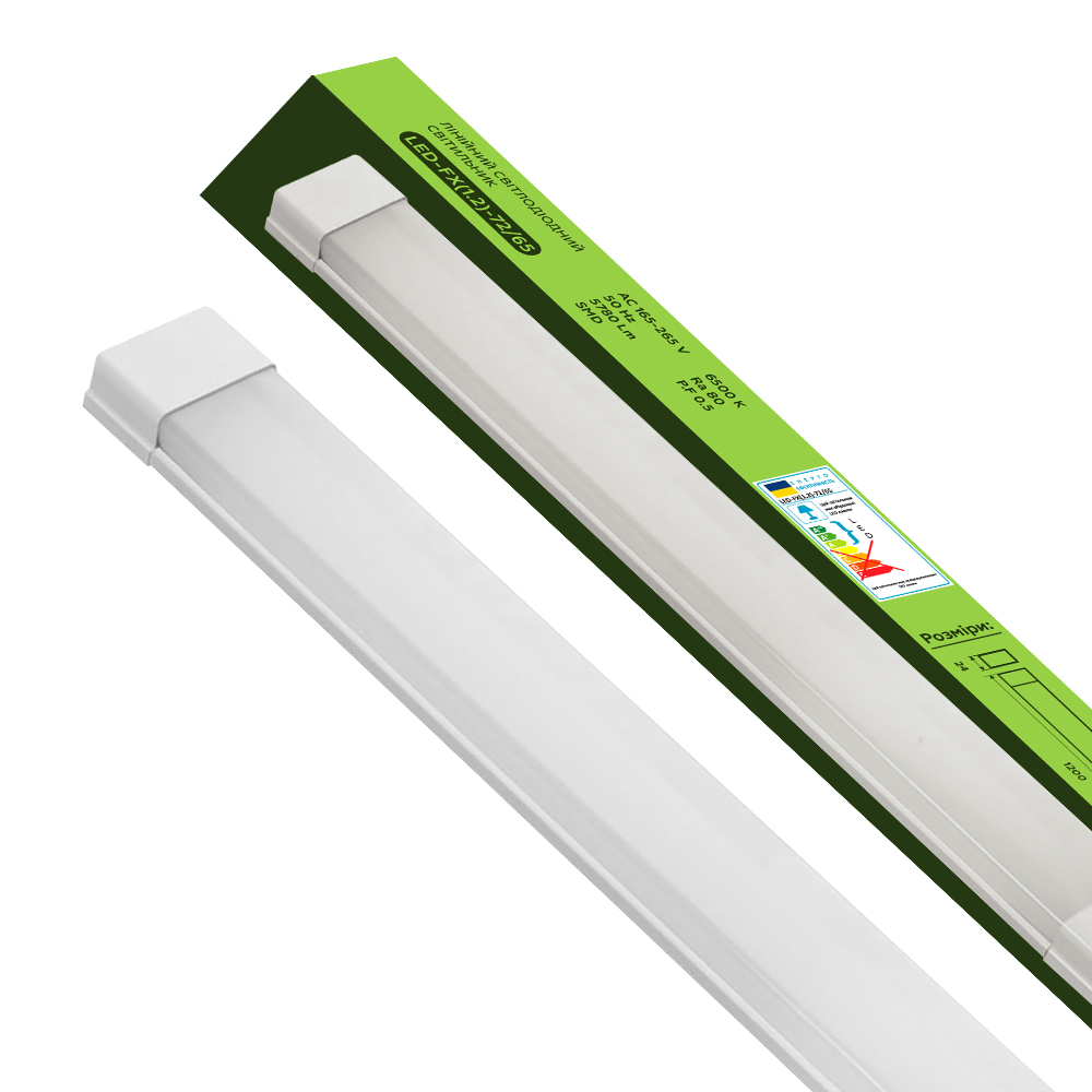 Світильник лінійний Eurolamp 72 Вт без цоколя холодний LED-FX(1.2)-72/65