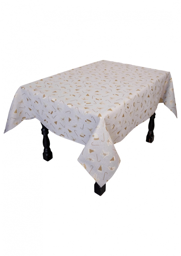 Скатерть Шапочки на бежевом 136x180 см бежевый Прованс