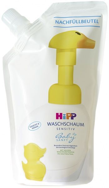 Пенка Hipp для умывания и мытья рук запаска Babysanft 250 мл