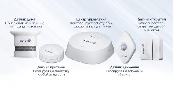 Комплект устройств умного дома Perenio PEKIT01 белый 