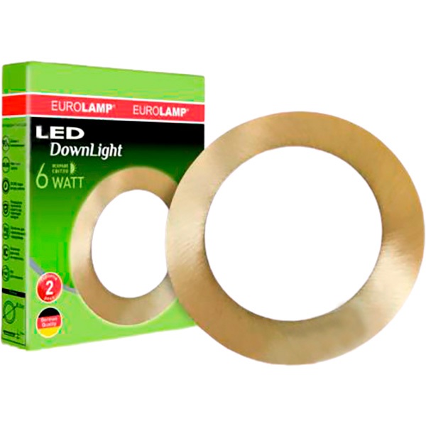 Светильник точечный Eurolamp Downlight LED-DLR-6/4(golden) 6 Вт 4000 К золотой 
