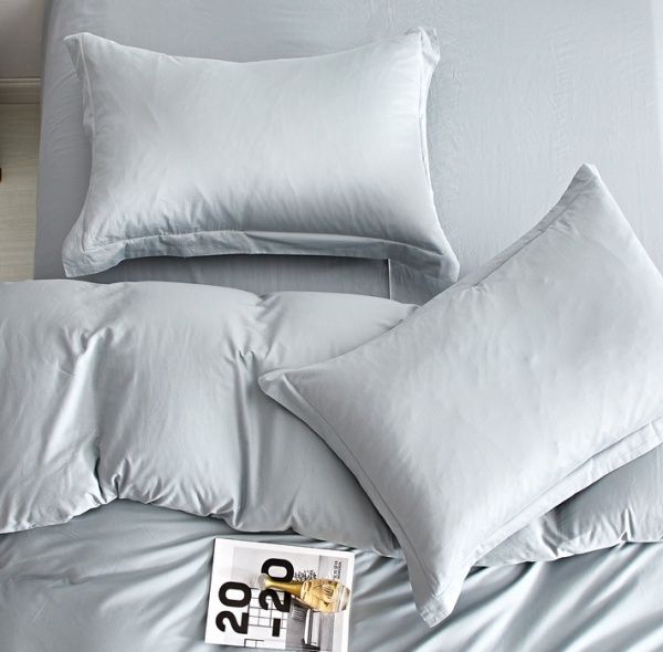 Комплект постельного белья семейный серо-зеленый Word of Dream 