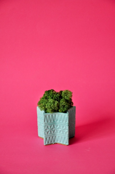 Кашпо декоративне Star бірюзовий бетон