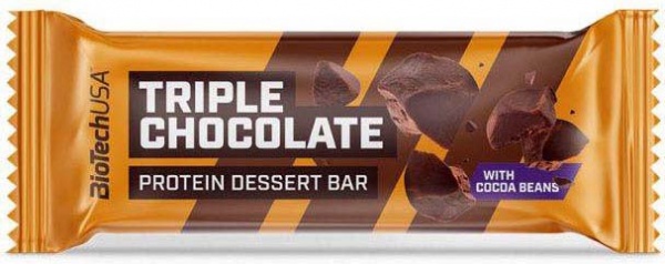 Протеїновий батончик BioTechUSA Protein Dessert Bar Потрійний шоколад 50 г