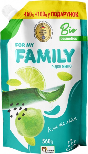 Мило рідке For my Family Алое та лайм 560 г 24 шт./уп.