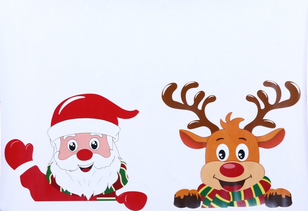 Наклейка на стекло новогодняя 4 вида в ассортименте WNSK-60 45x60 см